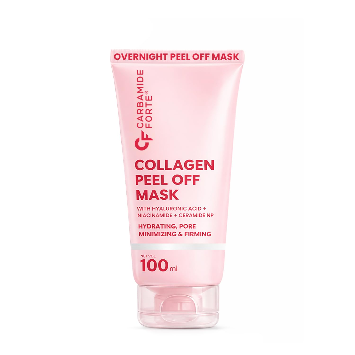 Carbamide Forte Collagen Peel Off Mask for Korean Glass Skin | Collagen mask overnight with Hyaluronic Acid, Niacinamide & Ceramide NP | Pore Minimizing, Firming & Skin Brightening Mask | For All Skin Types | 100 ml - Image 2