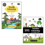 Combo Pack of 2 Books - 101 Number and Doodle Coloring for 6 to 7 Years Old - Coloring Book of Joyful Nature | Brain Boosting Colouring that Nurtures ... for Kids | Drawing & Painting Activity Books - Image 2