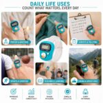 Digital Finger 5-Digit Tally Clicker Counter Counter – LCD Display, Adjustable Strap, Portable Hand Click Counter for Prayer, Exercise and Various Counting Purpose(5Qty, Multicolor,Plastic) - Image 2