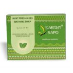 Earthy Sapo Handmade Mint Freshness Bathing Soap, 100g - Image 2
