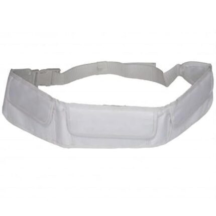 IR Anti Theft Ihram Ehram Ahram Two Pockets Belt for HAJJ and UMRAH | Travel Side Waist Bag | White | Free Size