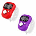 Jap Mantra Digital Finger Tally Counter, 2 Pieces Multicolor Mix | 5-Digit, Finger Ring, LCD Display, Reset Button - Image 2