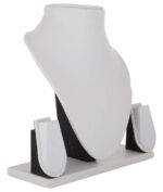 Jewellery Wooden Necklace Earring Display Stand (10-White) - Image 2