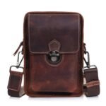 MENSCH 3 in 1 Genuine Leather Office Bussiness Messenger Crossbody Side Sling Shoulder & Waist Accessories Bag For Daily Use, Travel Bag With Detachable Strap for Men & Women | 1 Year Warranty - Image 2
