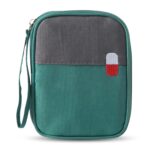 Medicine Storage Box with Compartments | First Aid Empty Kit Pouch | Oxford Cloth Emergency Survival Bag Medicine Pouch Pill Case (Green) (Small) - Image 2