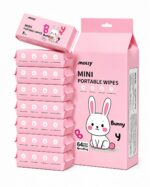 Molly Mini Portable Wet Wipes for Baby and Travel, Soft Skin-Friendly, Plant Extract Care, 8 Packs x 8 Wipes (Pack Of 1) - Image 2