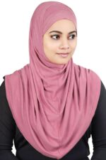MyBatua Women's 2-Piece Al-Amira Hijab with Under Scarf/Cap/Bonnet in Soft Viscose Jersey, Ready to Wear HJ-129 - Image 2