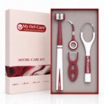 MyOrl Care Dental Care Kit | Combo Pack of Ultra Soft Bristle Toothbrush, Dental Floss, Stainless Steel Tongue Cleaner & Interdental Toothpick | Daily Oral Care | All-in-One Pack (Maroon) - Image 2