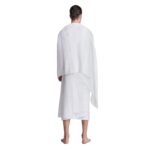 PURFUN 2Pcs Soft Ihram Towel Set Men's White Islamic Pilgrimage Ritual Towel Wrap Breathable Muslim Prayer Ihram Shawl Clothes Mecca Hajj Umrah Essentials, 82.67x41.33 Inches - Image 2