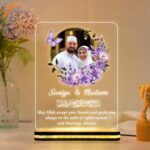 Personalized Islamic LED Lamp Couple Photo Umrah Mubarak | Acrylic Night Light | Muslim Gift for Hajj Celebration Home Decor | 6x8 inches - Image 2