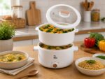 Pious 2L Multipurpose Electric Kettle Pot with Steamer Basket | Non-Stick Dual Power Cooker for Rice, Noodles, Soup, Milk & Baby Food | Compact Portable Cooking Pot for Students & Travelers - Image 2