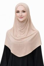Premium Stitched Jersey One-Piece Instant Hijab for Women - No Pins Needed - Image 2