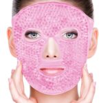 Reusable Gel Face Mask, Pink, Hot and Cold Therapy with Gel Beads, Facial Compress for Relaxation and Skincare - Image 2