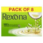 Rexona Coconut and Olive Oil Soap For Silky Smooth Skin|| 150 g (Pack of 8) - Image 2