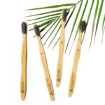 Rusabl Organic Bamboo Toothbrush with Charcoal Soft Bristles, Pack of 4 | Anti-Bacterial, Sustainable, BPA Free, Eco Friendly, Biodegradable Handle - Image 2