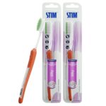 STIM Silky | Ultra soft toothbrush | Extra gentle bristles | Cleans along the gum line | Cleans till 3rd Molar - Pack of 2 - Image 2