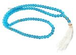 SULTAN Accessories Transparent Tasbeeh 100 Glass Beads Muslim Islamic Salat Prayer Tasbih Mala 16 Inches Long Tasbeeh Counter (Firozi Turquoise) - Image 2