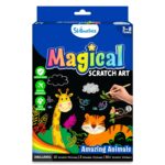Skillmatics Scratch Art Book for Kids - Animals, Craft Kits & Supplies, 30+ Scratch Stickers, Travel Toys, DIY Kit, Gifts for Boys & Girls Ages 3, 4, 5, 6, 7, 8, Multicolour - Image 2