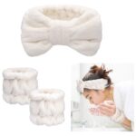 Spa Headband and Wristband Set – Soft, Absorbent, and Adjustable Hair Band & Wristband for Facials, Skincare, Washing Face, and Makeup Application - Image 2