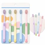 SuMSzz Tooth Brush Set - Pack of 5 Pcs for Kids & Adults, Spiral Silky Super Soft Bristles for Sensitive Teeth, Soft Bristles Manual Tooth Brush for Adults (Silky 5 pcs) - Image 2
