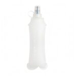 TPU Collapsible Water Bottle Translucent Nozzle Soft Hydration Portable Compress Looped Cap Tether, White, 500Ml | Fitness Equipment & Gear Running Yoga Sporting - Image 2