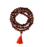 Takshila Gems® Wooden Mala for Jaap & Wear 108+1 (8 mm Beads) Wooden Prayer Rosary, Wooden Mala for Mantra Chanting and Wear - Image 2