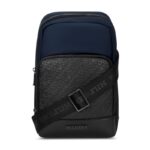 Tommy Hilfiger Unisex Crossbody Sling Bag Stash – Navy & Black | Breathable Mesh Padded Back, Embossed Shoulder Strap & Quick-Access Pocket | Stylish Waist Bag - Image 2
