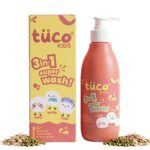 Tuco Kids 3-in-1 Head to Toe Wash for Kids, 300ml | Shampoo, Body Wash & Face Wash | Oat Extract, Rice Water, Almond Oil & Green Gram | Clinically Tested | Paraben, SLS & Phthalate Free | 3-12 Years - Image 2