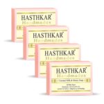 byPureNaturals Hasthkar Handmades Glycerine Coconut milk & honey Soap 125gm for Men & Women Pack of 4 - Image 2