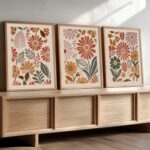 kotart Boho Painting Wall Art Home Decoration Paintings With Frame For Living Room Bed Room Hotel Wall Decor Digital Reprint Set of 3 (19X25 inch) - Image 2