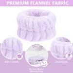 MAYCREATE 2 Pairs Spa Wrist Band for Face Wash, Purple Gray | Absorbs Water During Face Washing, Helps Keep Sleeves Dry, Absorbent Fabric, Comfortable Skincare Fit, Easy Care Guidance - Image 4
