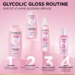 L'Oréal Paris Glycolic Gloss Shine Boosting Shampoo, 800ml | 3% Glycolic Acid | For dull hair, gives 3x more gloss - Image 9