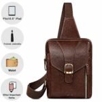 ABYS Genuine Leather Dark Tan Passport & Mobile Pouch | Stylish Travel Waist Bag for Men & Women | Crossbody Neck Pouch | Multiple Passport Holder(I1151IB) - Image 3