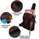 ABYS Genuine Leather Dark Tan Passport & Mobile Pouch | Stylish Travel Waist Bag for Men & Women | Crossbody Neck Pouch | Multiple Passport Holder(I1151IB) - Image 7