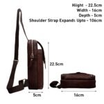 ABYS Genuine Leather Dark Tan Passport & Mobile Pouch | Stylish Travel Waist Bag for Men & Women | Crossbody Neck Pouch | Multiple Passport Holder(I1151IB) - Image 9