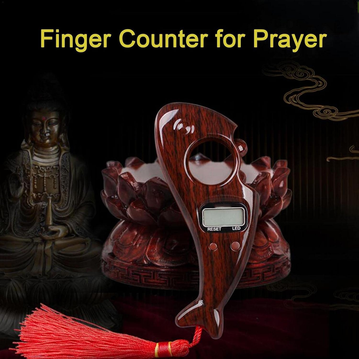 Digital Finger Tasbeeh Counter for Prayer, Electronic Tally Counter for Hindu Mala Mantra Jap and Muslim Tasbih, Portable Rosary Clicker for Cricket Umpire and Stock Counting, Multi-Color - Image 7