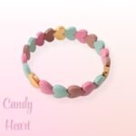 Heart Stretch Bracelet for Girls and Women - Colorful Pastel Heart-Shaped Beads - Stackable & Stretchable Elastic Jewelry - Cute Aesthetic Friendship Bracelet - Image 3