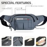 Waist Bag for Men Women Travel Handy Hiking Running Pouch with Zipper Adjustable Strap Pack for Documents Money Card Phone Earphone Lightweight Sport Belt Bag - Image 5