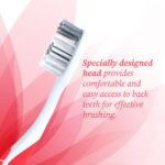 Classic Gold Pro Sensitive Manual Toothbrush for Adults | With Ultra Soft Dupont Tynex Bristles for Sensitive Gums and Anti Bacterial Cap | Pack of 6 Pieces - Multicolor - Image 5