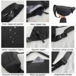 1 Fanny Bag for Women Waist Bag for Men, Chest Bag Side Bag for Women, Stylish Crossbody Sling Shoulder Bag, Lightweight Backpack for Travel Gym Cycling - Image 3