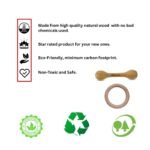 Wooden Teether Dumbler Baby Teether Chusni Soother With Wooden Teething Ring Nibbler Teething Toys For Babies., Infant - Image 4