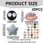 30PCS Charms for Jewelry Making, Cartoon Mixed Resin Cute Charms DIY Crafts | Mini Decorative for Jewelry Making, Scrapbooking, Beads for Craft Phone Case Decoration, Hair Clips and Kids Art Projects - Image 3