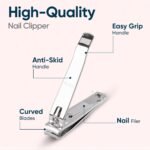 Vega Large Nail Clipper 1 Piece for Men & Women | Stainless Steel Nail Trimmer for Fingernails & Toenails | Durable Nail Cutter with Anti-Slip Grip | Professional Manicure Pedicure Kit Tool, (LNC-01) - Image 6