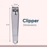 Vega Large Nail Clipper 1 Piece for Men & Women | Stainless Steel Nail Trimmer for Fingernails & Toenails | Durable Nail Cutter with Anti-Slip Grip | Professional Manicure Pedicure Kit Tool, (LNC-01) - Image 9
