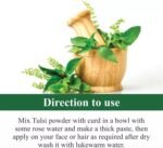 Khadi 100% Pure & Organic Tulsi Powder (Ocimum sanctum) – Natural Ayurvedic Powder for Clear Skin, Acne Control & Scalp Purification – 100g - Image 3