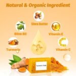 MS MAGIC SECRET Turmeric & Kojic Acid Soap for Dark Spots & Hyperpigmentation - Skin Brightening, Anti-Aging, and Skin Tone Evenizer - Natural Facial & Body Soap for Glowing Skin (Pack of 2) - Image 3