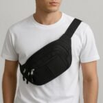 Zerrish Premium Black Waist Bag for Men | Multi-Pocket Fanny Pack with Adjustable Strap | Travel Belt Bag for Outdoor, Gym, Running & Daily Use | Stylish Unisex Crossbody Wasit Bag - Image 4