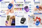 KTRIO 6 Pack - Digital Finger Counter with LCD Display & Reset Button | Adjustable Ring Hand Tally Counter for Japa, Chanting, Meditation, Prayers, Sports, Golf, Knitting & Score Tracking - Image 4
