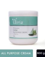 Olivia Professional Herbal All Purpose Cream with Aloe Vera | Face Massage Cream for Men & Women | Hydrating, Nourishing & Moisturising Cream for Dry Skin, Winter Use & Daily Skincare Routine | 800g - Image 3