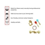 Natural Toys Wooden Teether Combo 5 Pc-2 Maracus, 2 Teether, 1 Dumble and a Ring - Image 4